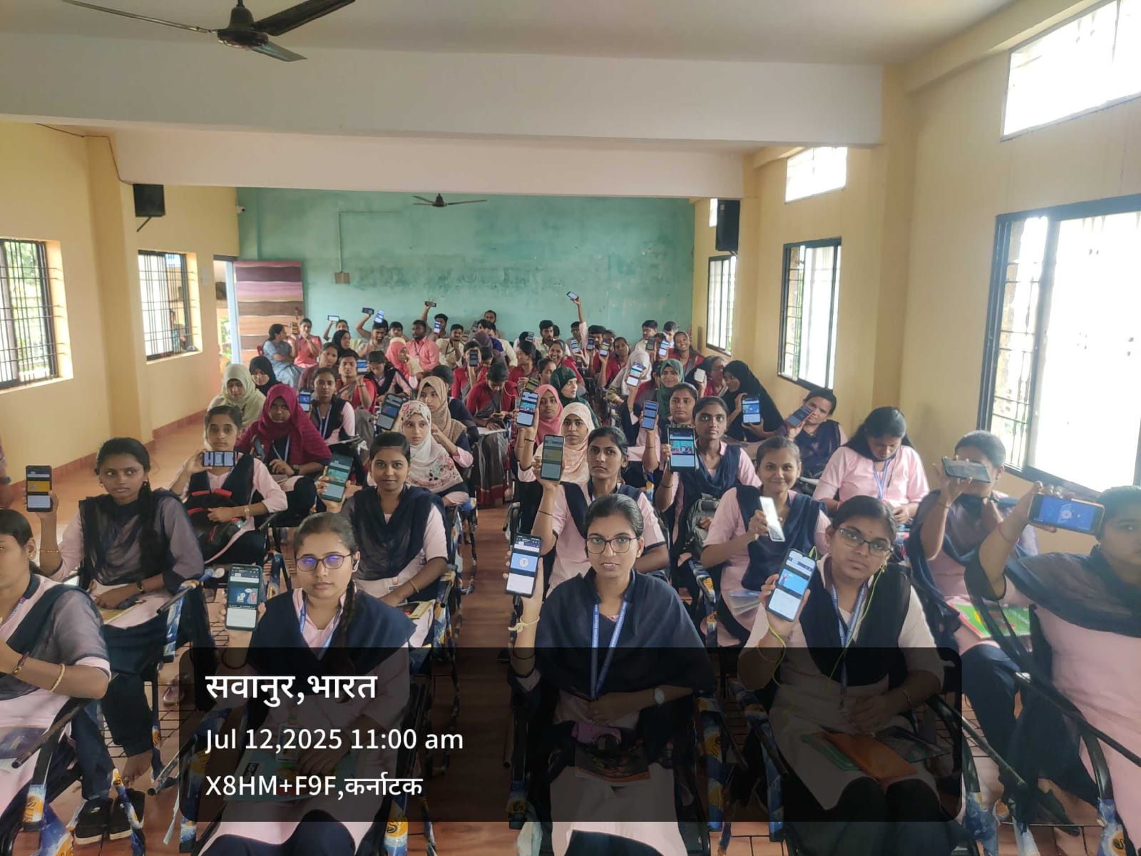 Active student learning session in rural classroom